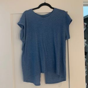 Lululemon blue open back t-shirt, size 8
